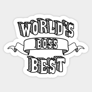 World's Best Boss Sticker